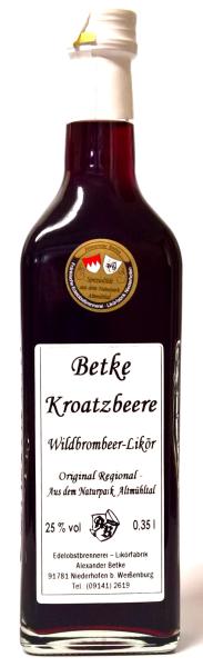 Betke Kroatzbeere Wildbrombeer-Likör 25 % vol. 0,35 Liter